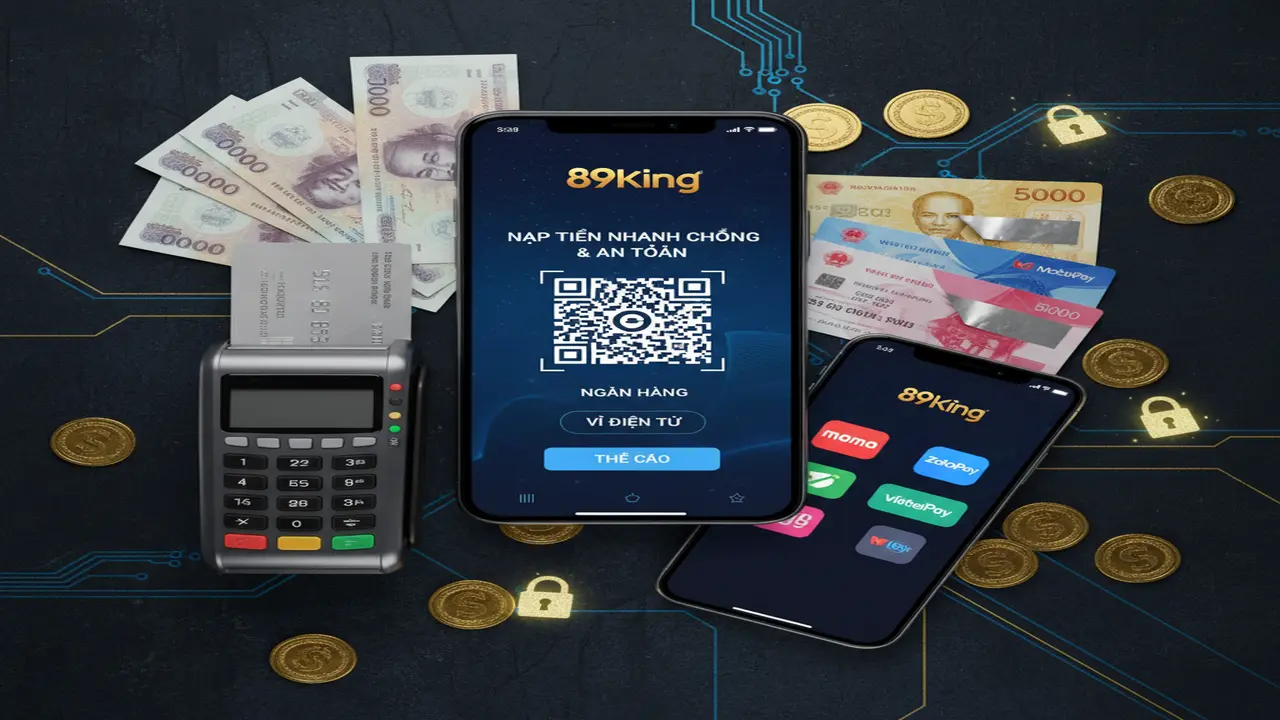 Nạp tiền (Ngân Hàng, Ví Điện Tử, Thẻ Điện Thoại) 89King