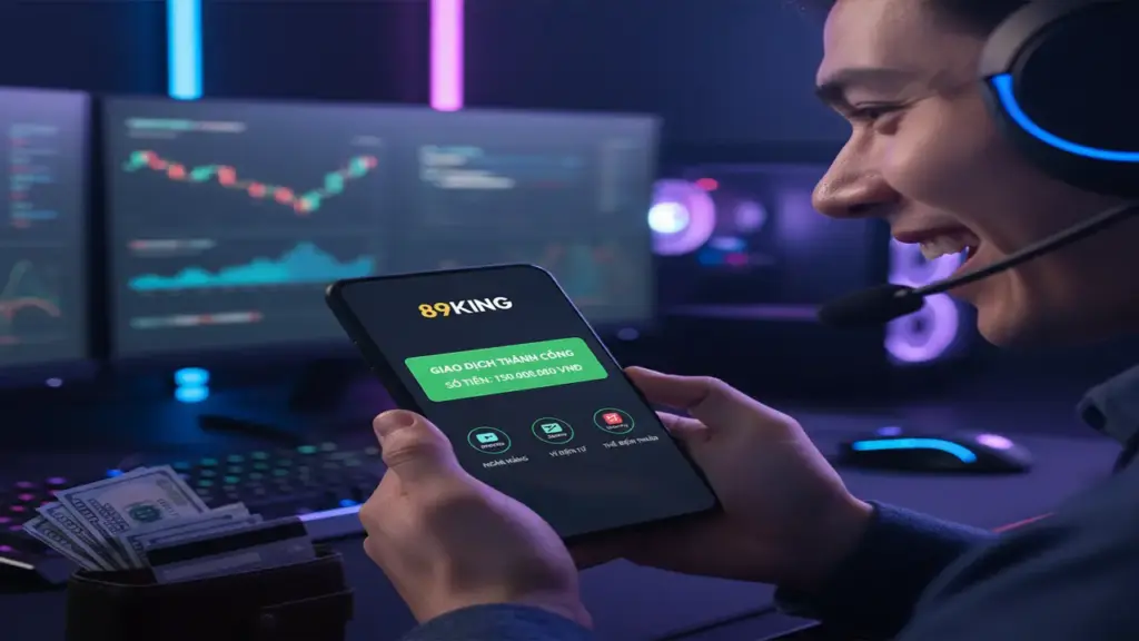 Rút tiền (Ngân Hàng, Ví Điện Tử, Thẻ Điện Thoại) 89King